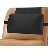 Head Recliner Pillow Adjustable Shredded Memory Foam Headrest Pillow for Recliners,Non-Slip Velve...