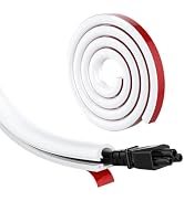 40in Silicone Cord Hider for 1 Wire, Self-Adhesive TV Cable Hider for Wall | WUITAOUY Side-open C...