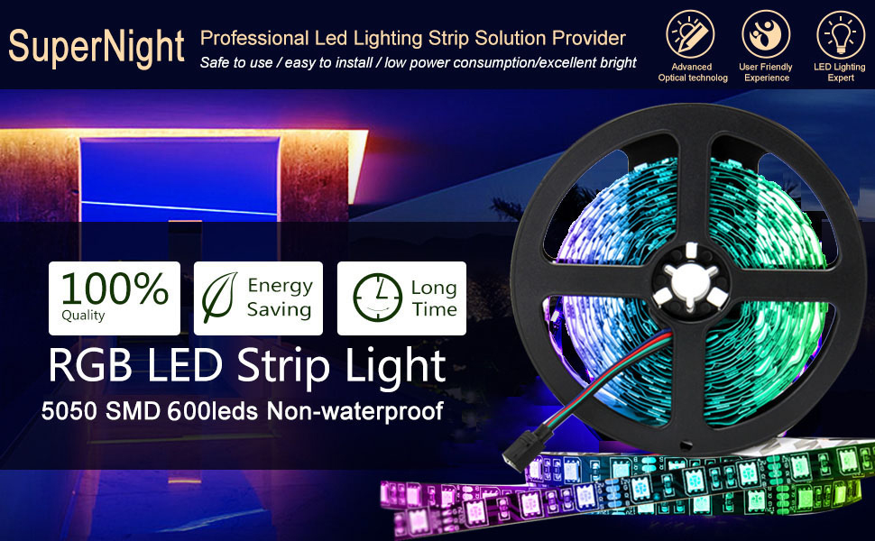 SUPERNIGHT - 5050 RGB LED Strip Lights