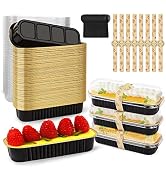 Mini Cake Pans with Lids,6.8 Oz Mini Loaf Pans with Lids Aluminum Foil Mini Loaf Baking Pans 50pc...