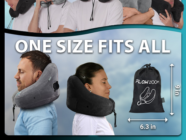 Travel pillow, neck pillow, inflatable pillow, portable pillow, compact pillow, airplane pillow