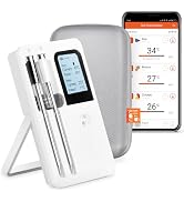NuniGrill Smart Wireless Meat Thermometer- 2 Probe Meat Thermometer for Smoker, Grilling & Oven S...