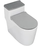 timecity Toilet Lid Cover Toilet Tank Cover Stretch Velvet Bathroom Toilet Lid Seat Cover Set Was...