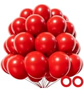 KAWKALSH Red Balloon 110pcs, 12 Inch Thickened Red Latex Helium Balloons for Graduation Wedding I...