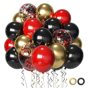 red black and gold balloons red black and gold party balloons black and red latex balloons