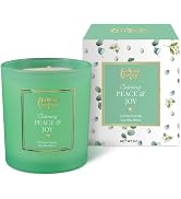 Old World Christmas Calming Peace & Joy Candle, Hand-Poured 8?oz Soy Wax Blend with Bergamot, Jas...