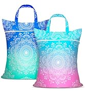 2 Pcs Large Travel Laundry Bag Waterproof with handle Washable Dirty Clothes Bag for Traveling We...