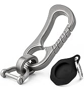 TISUR Carabiner Keychain Clip,Titanium EDC Key Ring holder, Heavy Duty Car Key Chain for Men Women