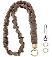 WEESMILE Stretchy Scrunchie Lanyard for ID Badges – Cute Neck Lanyard for Keys | Retractable Keyc...