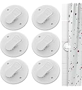 6 Pcs Shower Curtain Clips Self Adhesive Shower Splash Clips for Curtain Shower Curtain Weight Cl...