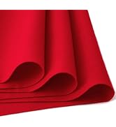 HaoFeiJH Red Felt Fabric 36" X 36"(1 Square Yard) 1.6mm,Fabric Sheets Soft Woven Acrylic Craft Fe...