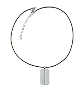 Christian Art Gifts Inspirational Scripture Cross Pendant Necklace for Men: 1 Timothy 6:11 Bible