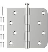 Luxbaro 4" x 4" Door Hinges, Brushed Nickel(3 Pack)