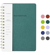 Oneirom Spiral Notebook-6.10" x 8.19" College Ruled Journal with Inner Pockets and 192 Pages,PU L...