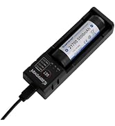 Keeppower 21700 Protected Battery P2155C 3.6V 5500mAh Rechargeable with K1 1-Bay USB-C Battery Ch...