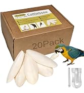 Acsist 4.8"-5.1" Cuttlebone for Birds,Natural Cuttlefish Bone for Parakeets, Cuddle Bones for Sha...