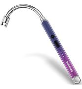 RAYONNER Lighter Electric Candle Lighter Rechargeable USB Lighter Long Flexible Neck (Pink/Purple...