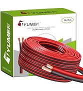TYUMEN 14/2 Red Black Electrical Wire 100 Feet, 14 Gauge 2 Conductor Low Voltage Landscape Lighti...