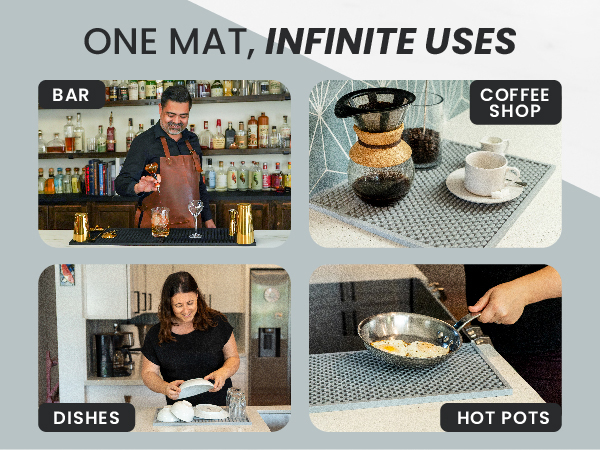 This nearly-indestructible bar mat is durable enough