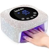 Lavinda UV LED Nail Lamp for Gel Nails, Cordless Rechargeable Nail Light with 4 Timer Settings, T...