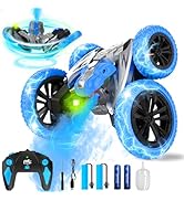 Remote Control Car, 360° Rotating RC Stunt Car with Lights and Spray, 2.4Ghz 4WD Double-Sided Dri...