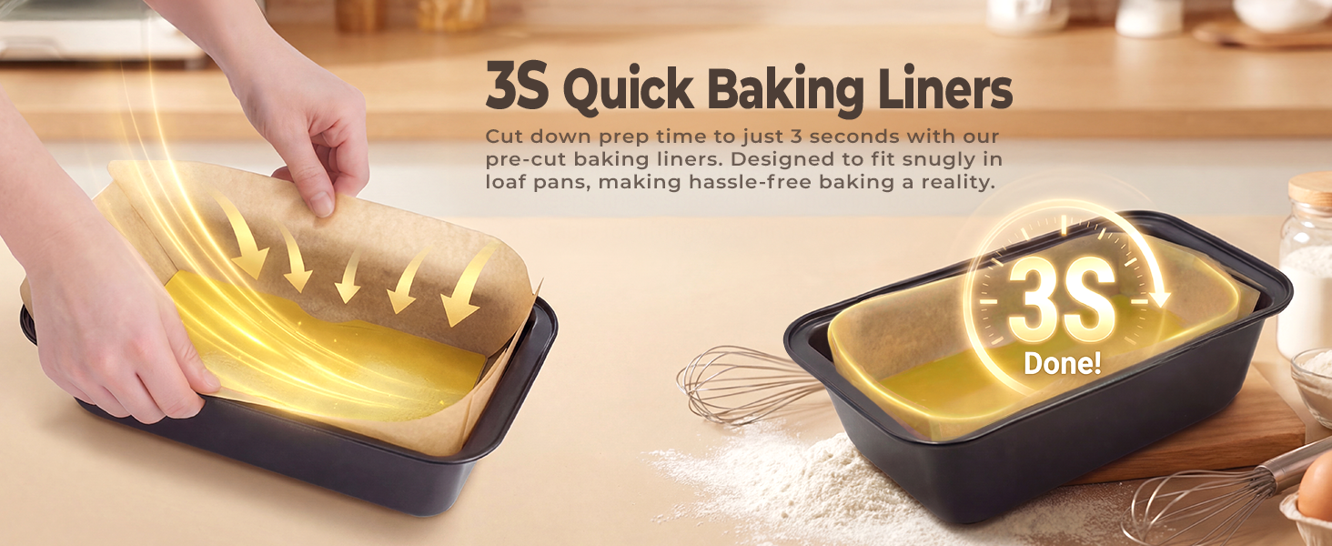 100 PCS Loaf Pan Liners