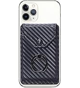Card Holder for Back of Phone Cell Phone Card Holder RFID Ring Stand Stick on Wallet for iPhone A...