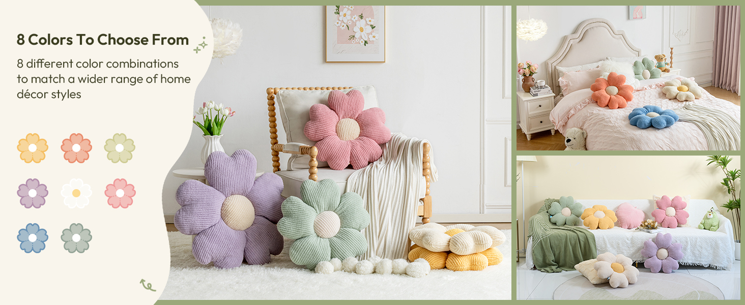 flower floor pillow daisy flower pillow decorative flower pillow cute pillows for girls