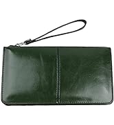 iToolai Women's Solid Color PU Leather Wristlet Clutches Purse Wallet Credit ID Cards Holder