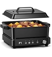 olayks. Induction Cooktop, Portable Induction Cooktop with 8.45 Quarts Cast Iron Cooking Pot and ...