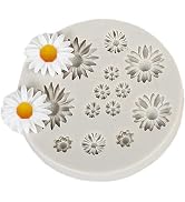 Cute Flower Silicone Molds Daisy Shape Fondant Candy Mould Mini Flower Chocolate Molds for Cake D...