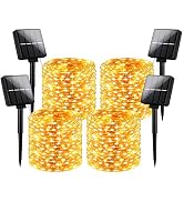 Outdoor Solar String Lights Waterproof 288Ft, 4-Pack Each 72FT 200 LED Solar Powered Fairy Lights...