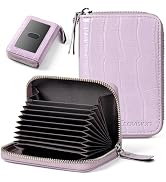 EcoVision Credit Card Holder RFID Card Case Wallet, Small Accordion Zipper Card Case Holder, Card...
