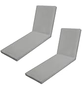 Iheqard Outdoor Chaise Lounge Cushions for Patio, 71"x22"x3" Lounge Chair Cushions Set of 2, Wate...