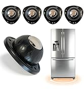 Black Stainless Steel Self Adhesive Caster Wheels – 4 Pack Large Profile Swivel Ball Casters, 60 ...