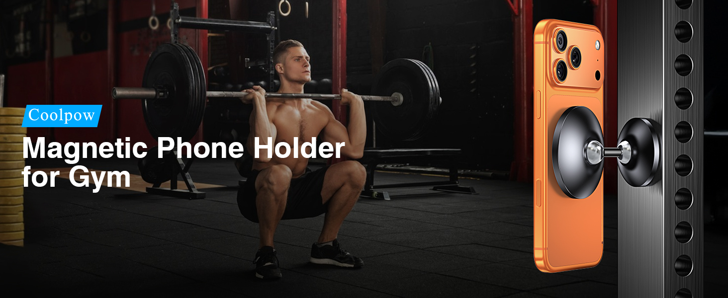 magnetic phone holder for gym