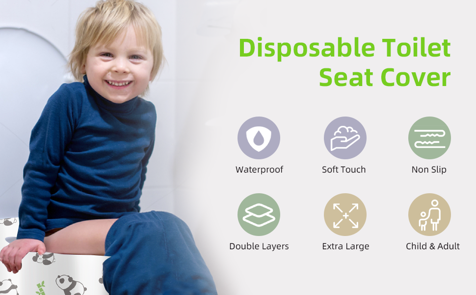 Upgraded Disposable Toilet Seat Covers (20 Pack) - Waterproof
