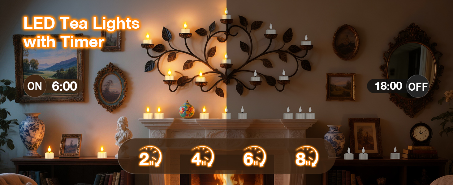 tea lights tealights flameless led small with timer