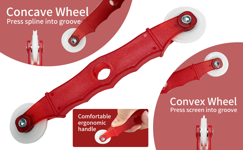 Screen spline roller