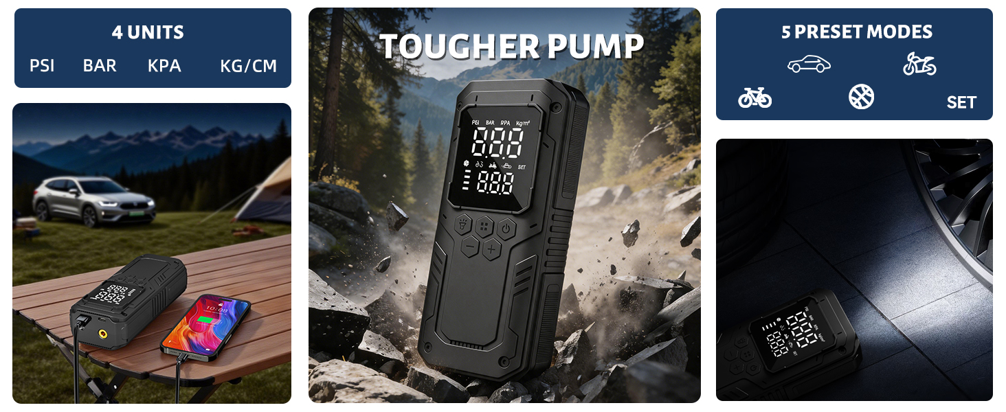 usb tire inflator portable air compressor