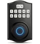 RUIKANG POWER WiFi Smart Lock, Fingerprint Keyless Entry Door Lock, Built-in Wi-Fi Keypad Deadbol...