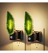 JandCase Night Lights Plug into Wall: Agate Night Light, 2 Pack Dimmable Night Light Aesthetic Cr...