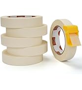 TAPEBEAR 6Rolls Beige Masking Tape with Dispenser 24mm x 60yd