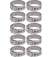 SharkBite 1 Inch Clamp Ring, Pack of 10, Stainless Steel Plumbing Fitting, PEX Pipe, PE-RT, UC956A