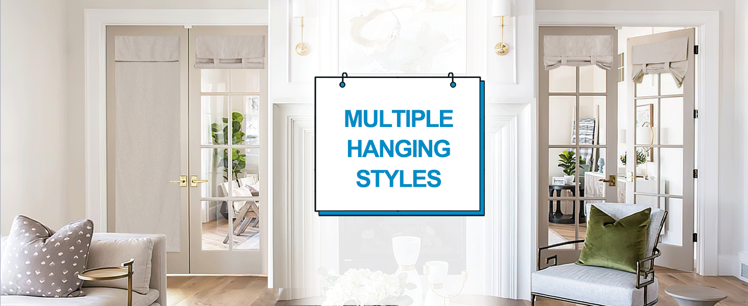 Rustic style linen blended door curtains decorate your home with elegant and vintage style