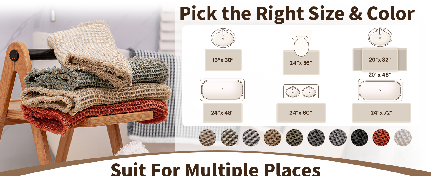 waffle bath mat