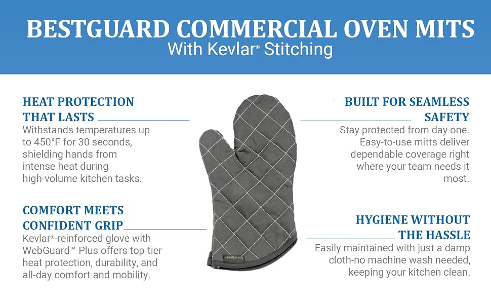 SAN JAMAR 800FG13-BK- Oven Mits