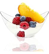 Lawei 150 Count 2 oz Mini Dessert Cups - Plastic Dessert Bolws Dessert Plates Appetizer Serving B...