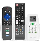 3 Compartments Remote Control Holder Wall Mount, TV Controller Holder, Self Adhesive Remote Holde...