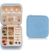 ZPROW Denim Travel Jewelry Case, Travel Jewelry Organizer, Jewelry Travel Case, Travel Jewelry Bo...
